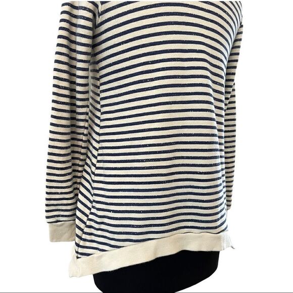 Boston Proper Sport Striped Zip Up Hoodie Sz S - Picture 7 of 10